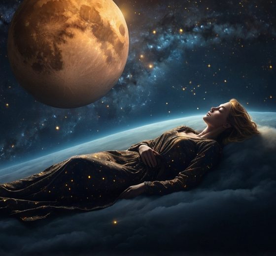 Leonardo_Diffusion_XL_Sleeping_in_Space_Floating_in_Cosmic_S_2